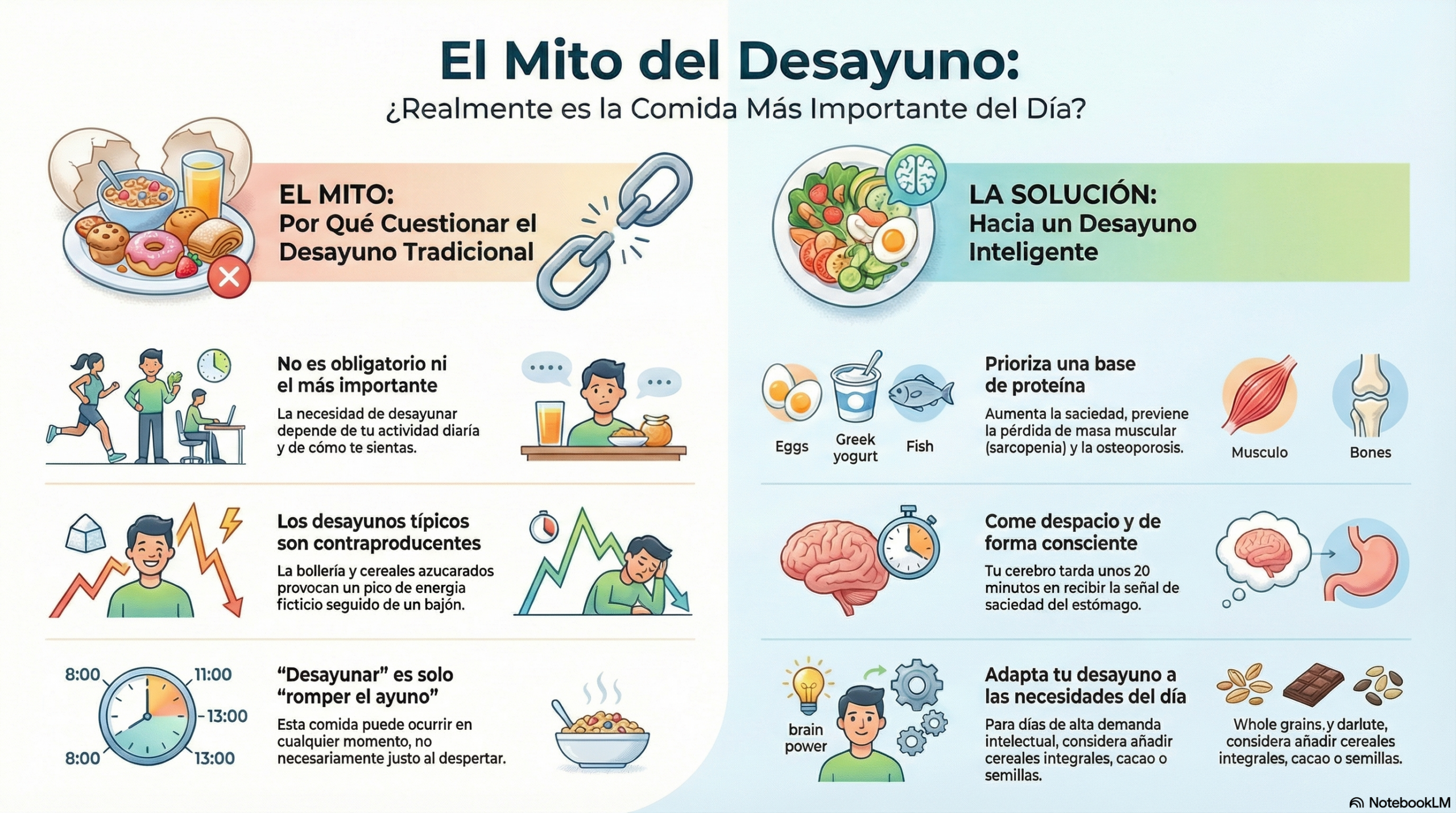 Inforgrafía sobre la importancia del desayuno